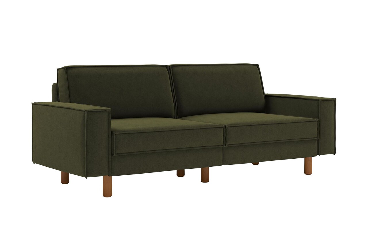 Canapea 3 locuri, Atelier del Sofa, 918CMF1236, Otel, Verde ulei / Nuc Canapele